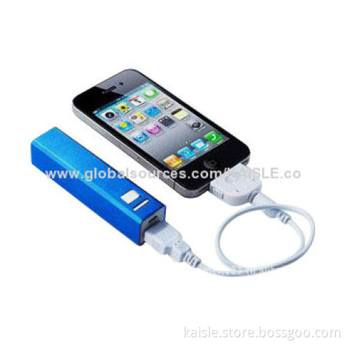 Power Banks with 2,600mAh Capacity, Metal Case, 18650 Battery